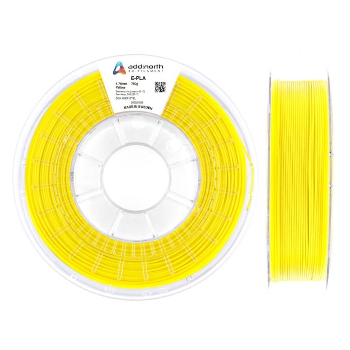 ADDNORTH E-PLA 1.75mm 750g Yellow ryhmässä TIETOKOONET & TARVIKKEET / Tulostimet & Tarvikkeet / Tulostimet / 3D-tulostin & Tarvikkeet / Tillbehör @ TP E-commerce Nordic AB (C00104)