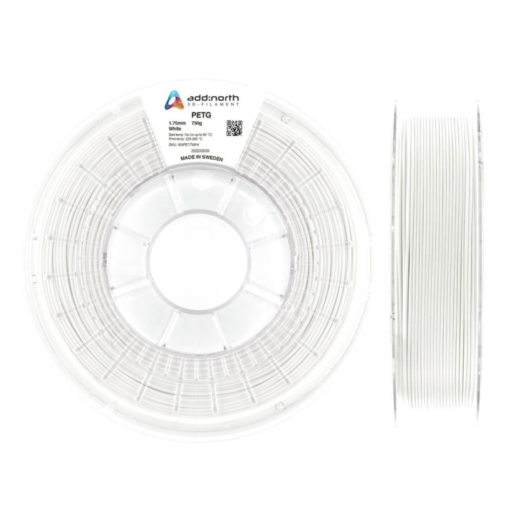 ADDNORTH PETG 1.75mm 750g White ryhmässä TIETOKOONET & TARVIKKEET / Tulostimet & Tarvikkeet / Tulostimet / 3D-tulostin & Tarvikkeet / Tillbehör @ TP E-commerce Nordic AB (C00122)