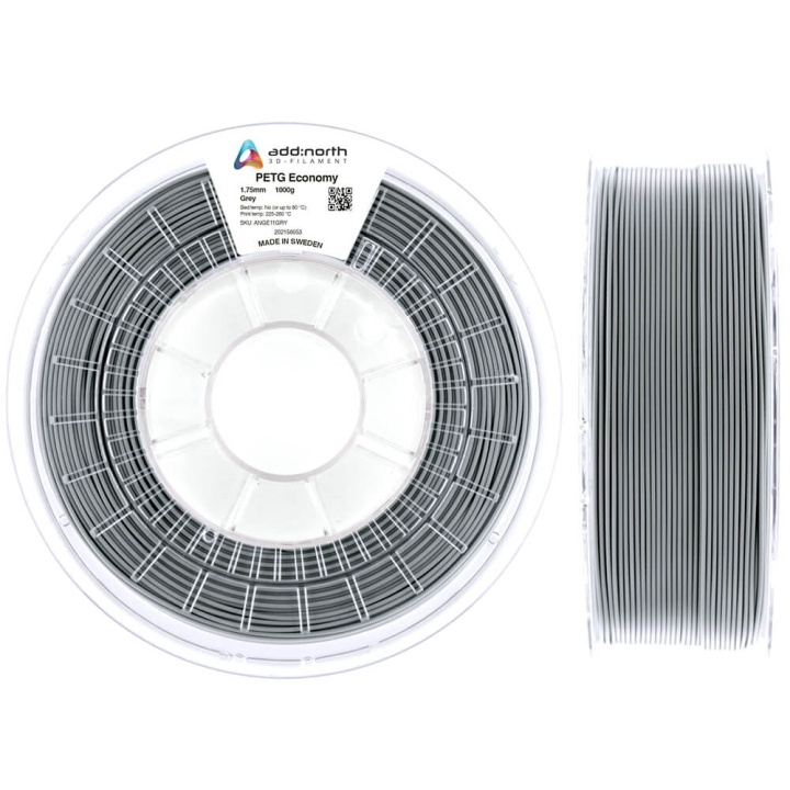 ADDNORTH PETG Economy 1000g Grey ryhmässä TIETOKOONET & TARVIKKEET / Tulostimet & Tarvikkeet / Tulostimet / 3D-tulostin & Tarvikkeet / Tillbehör @ TP E-commerce Nordic AB (C00127)