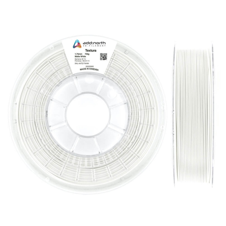 ADDNORTH Textura 750g Matte White ryhmässä TIETOKOONET & TARVIKKEET / Tulostimet & Tarvikkeet / Tulostimet / 3D-tulostin & Tarvikkeet / Tillbehör @ TP E-commerce Nordic AB (C00136)