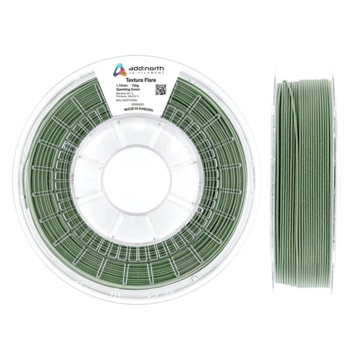 ADDNORTH Textura Flare 750g Sparkling Green ryhmässä TIETOKOONET & TARVIKKEET / Tulostimet & Tarvikkeet / Tulostimet / 3D-tulostin & Tarvikkeet / Tillbehör @ TP E-commerce Nordic AB (C00139)