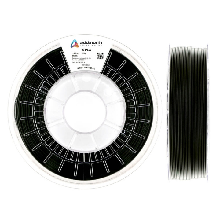 ADDNORTH X-PLA 750g Black ryhmässä TIETOKOONET & TARVIKKEET / Tulostimet & Tarvikkeet / Tulostimet / 3D-tulostin & Tarvikkeet / Tillbehör @ TP E-commerce Nordic AB (C00142)