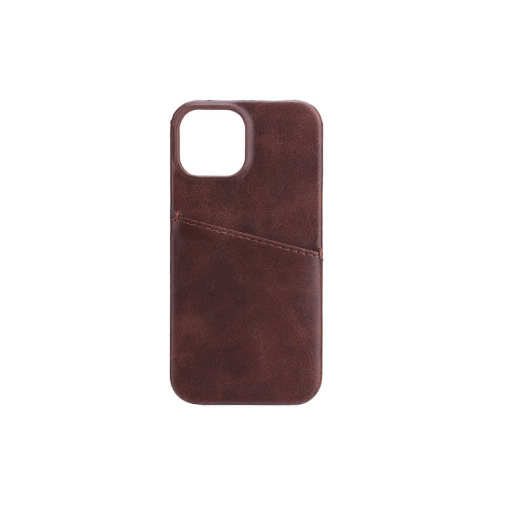 Onsala Mobilskal Brun med Kortfack iPhone 13 Mini ryhmässä ÄLYPUHELIMET JA TABLETIT / Puhelimen suojakotelo / Apple / iPhone 13 Mini / Kuoret @ TP E-commerce Nordic AB (C00178)