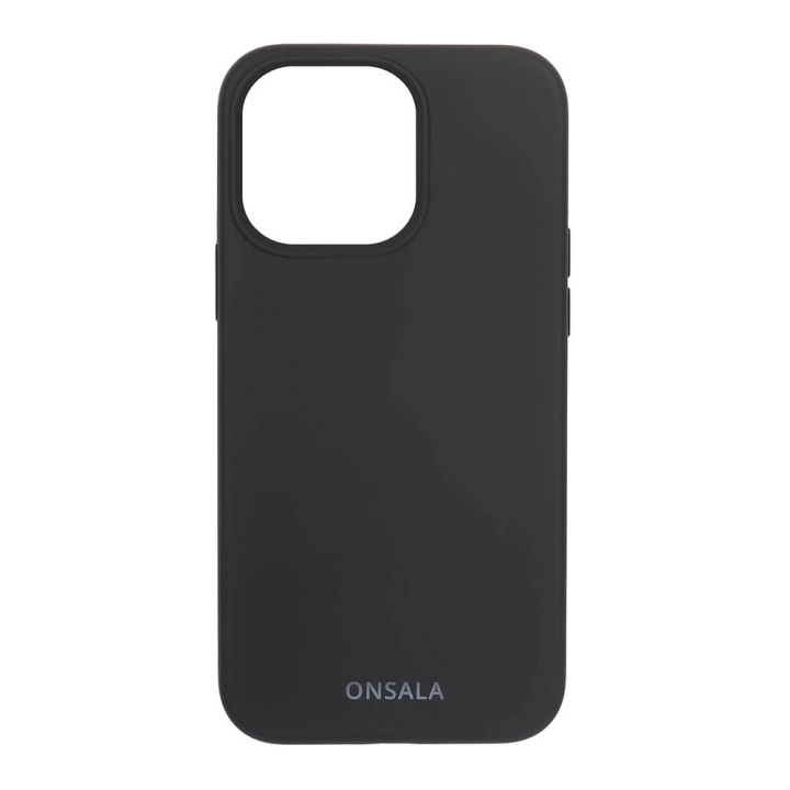 ONSALA Suojakuori Silikooni Black - iPhone 13 Pro ryhmässä ÄLYPUHELIMET JA TABLETIT / Puhelimen suojakotelo / Apple / iPhone 13 Pro / Kuoret @ TP E-commerce Nordic AB (C00241)