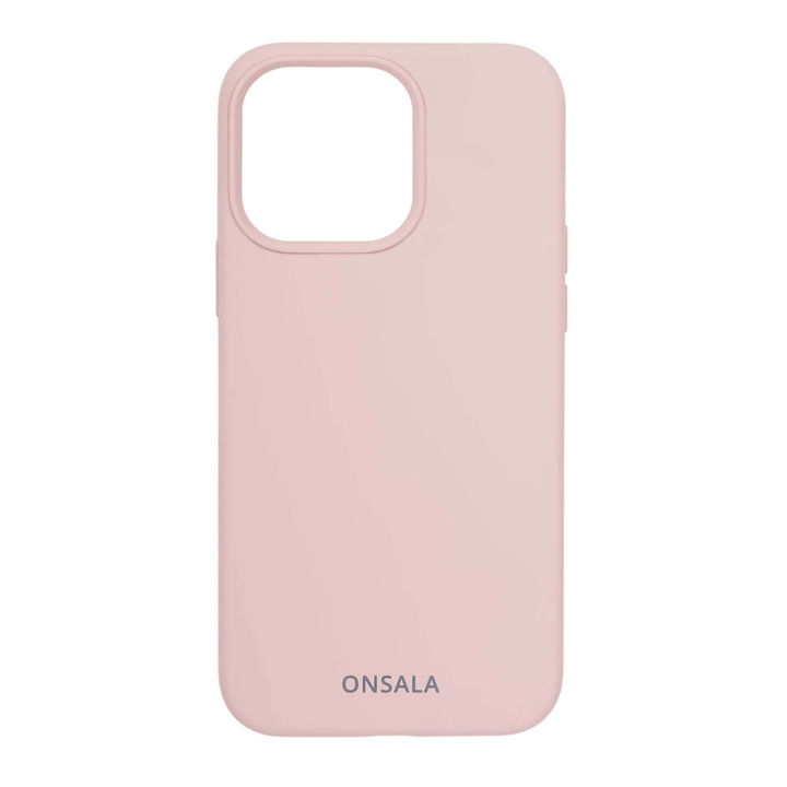 Onsala Suojakuori Silikooni Sand Pink - iPhone 13 Pro ryhmässä ÄLYPUHELIMET JA TABLETIT / Puhelimen suojakotelo / Apple / iPhone 13 Pro / Kuoret @ TP E-commerce Nordic AB (C00257)