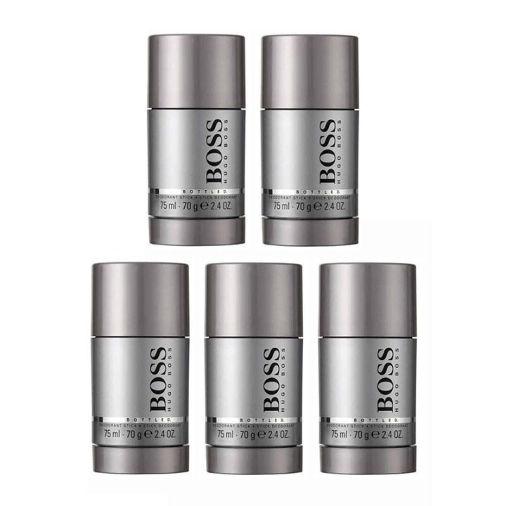 5-pack Hugo Boss Bottled Deostick 75ml ryhmässä KAUNEUS JA TERVEYS / Tuoksut & Parfyymit / Deodorantit / Miesten deodorantit @ TP E-commerce Nordic AB (C00470)