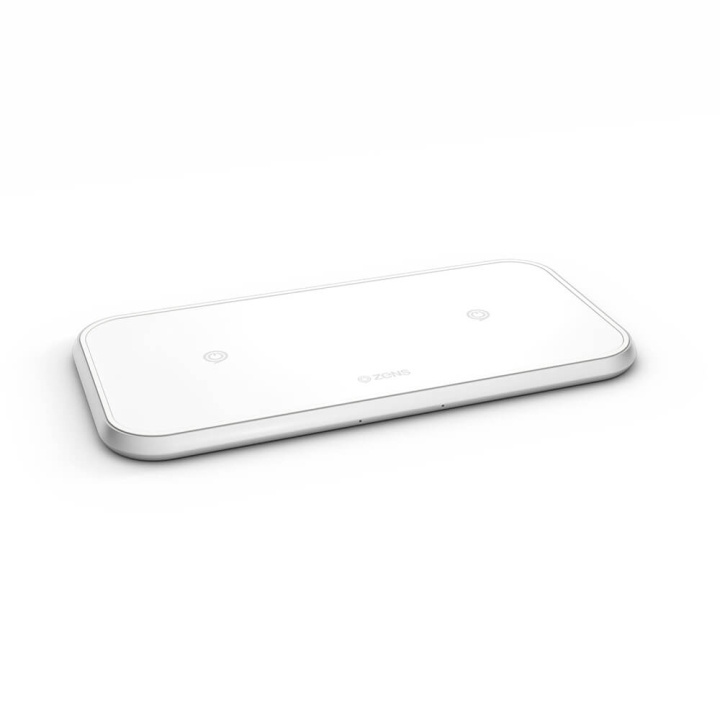 Zens Dual Alu Charger 30W PD White ryhmässä ÄLYPUHELIMET JA TABLETIT / Laturit & Kaapelit / Qi Langaton laturi @ TP E-commerce Nordic AB (C00550)