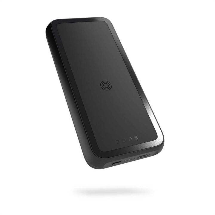 Zens Magnetic QI Powerbank One Side QI 10000mAh Black ryhmässä ÄLYPUHELIMET JA TABLETIT / Laturit & Kaapelit / Powerbanks @ TP E-commerce Nordic AB (C00554)