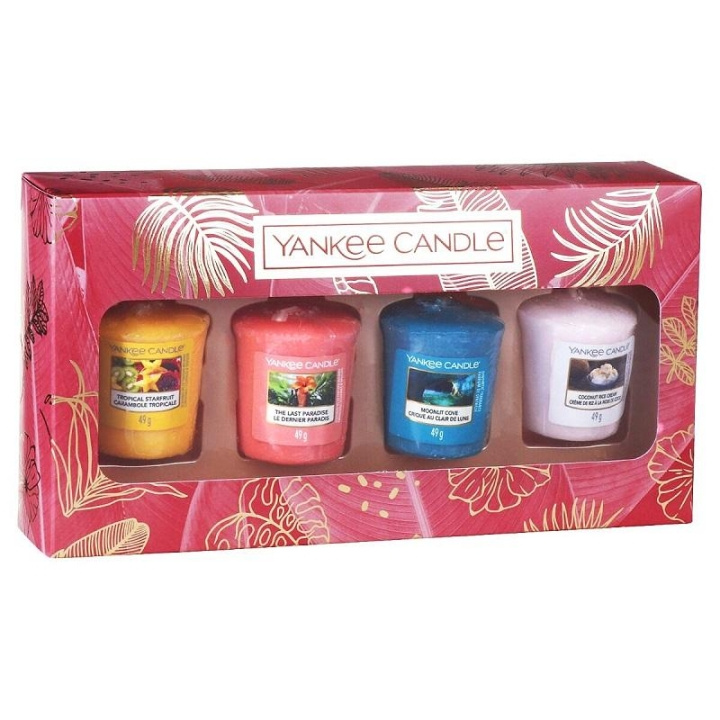 Giftset Yankee Candle 4 Votive Candles - The Last Paradise ryhmässä KAUNEUS JA TERVEYS / Tuoksut & Parfyymit / Muut tuoksut / Tuoksukynttilät @ TP E-commerce Nordic AB (C00620)