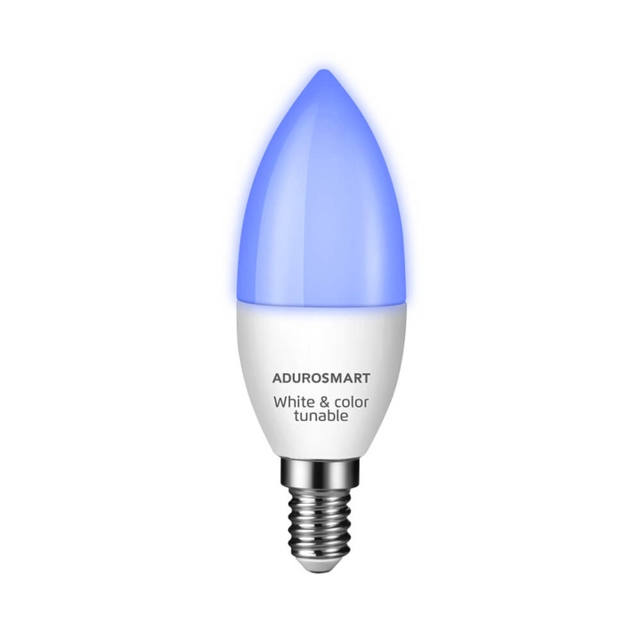 Adurosmart Lampa E14 RGBW Dimbar Zigbee ryhmässä KOTI, TALOUS JA PUUTARHA / Älykodit / Älykäs valaistus @ TP E-commerce Nordic AB (C01389)