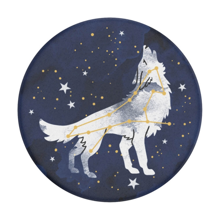 PopSockets Sirius Wolf Removable Grip with Standfunction ryhmässä ÄLYPUHELIMET JA TABLETIT / Muut tarvikkeet / Popsockets @ TP E-commerce Nordic AB (C01525)