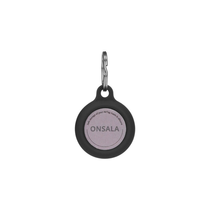 ONSALA Airtag Holder Silicone Black with Keyring ryhmässä ÄLYPUHELIMET JA TABLETIT / Muut tarvikkeet / Muut @ TP E-commerce Nordic AB (C01542)