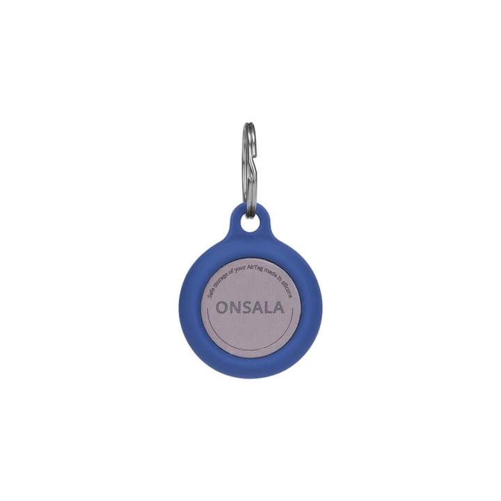 ONSALA Airtag Holder Silicone Blue with Keyring ryhmässä ÄLYPUHELIMET JA TABLETIT / Muut tarvikkeet / Muut @ TP E-commerce Nordic AB (C01543)