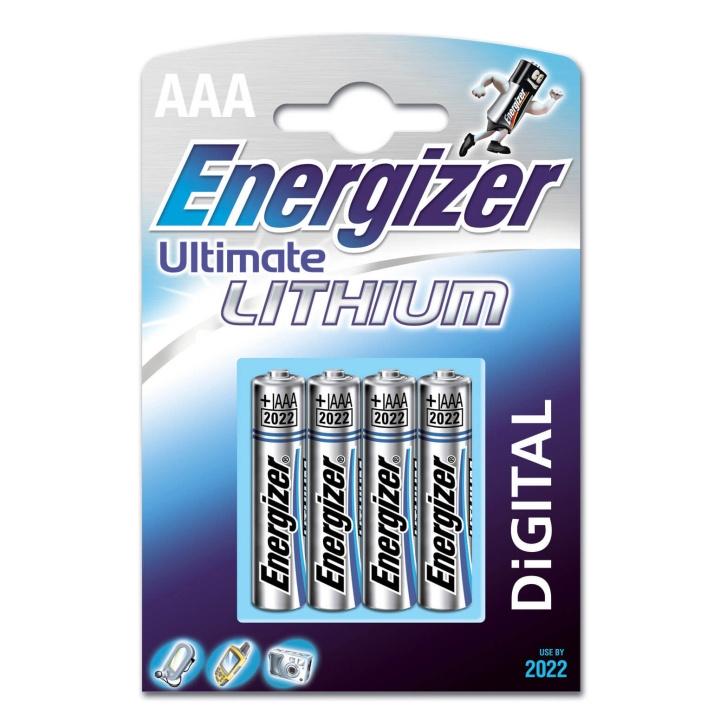 ENERGIZER Ultim Lithium AAA 4-pack LR03 ryhmässä KODINELEKTRONIIKKA / Paristot & Laturit / Akut / AAA @ TP E-commerce Nordic AB (C01574)