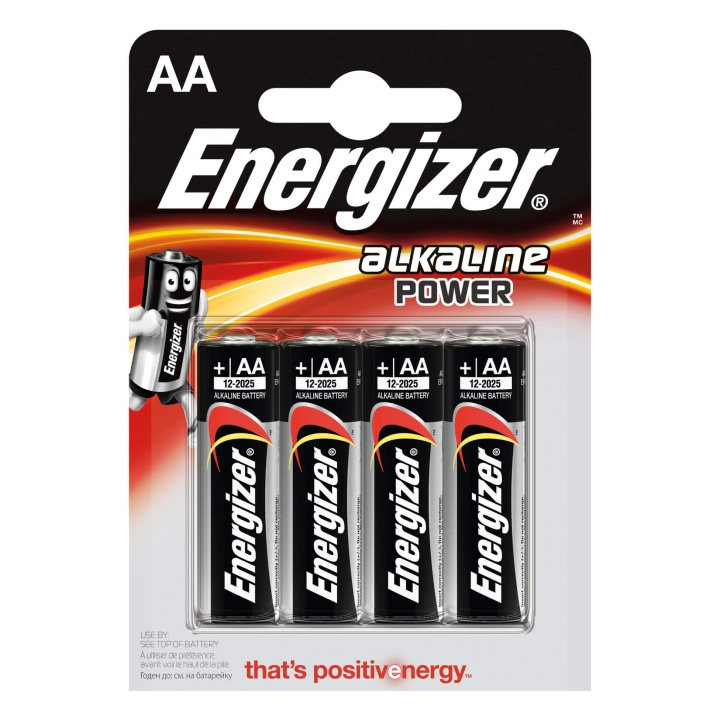 ENERGIZER Paristo AA/LR6 Alkaline Power 4-pack ryhmässä KODINELEKTRONIIKKA / Paristot & Laturit / Akut / AA @ TP E-commerce Nordic AB (C01576)