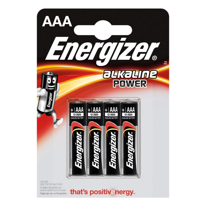 ENERGIZER Paristo AAA/LR03 Alkaline Power 4-pack ryhmässä KODINELEKTRONIIKKA / Paristot & Laturit / Akut / AAA @ TP E-commerce Nordic AB (C01577)