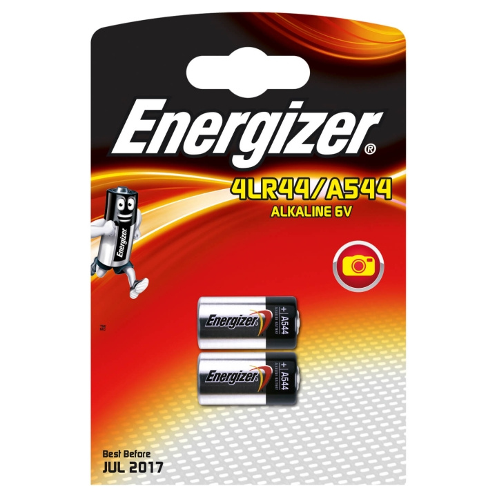 Energizer Paristo 4LR44/A544 Alkaline 2-pack ryhmässä KODINELEKTRONIIKKA / Paristot & Laturit / Akut / Muut @ TP E-commerce Nordic AB (C01580)