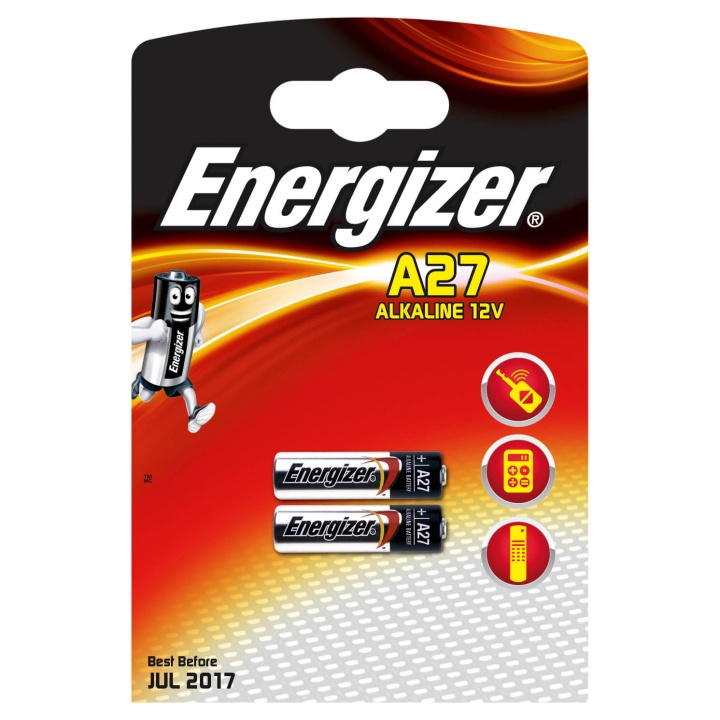 ENERGIZER Paristo A27 Alkaline 2-pack ryhmässä KODINELEKTRONIIKKA / Paristot & Laturit / Akut / Muut @ TP E-commerce Nordic AB (C01581)