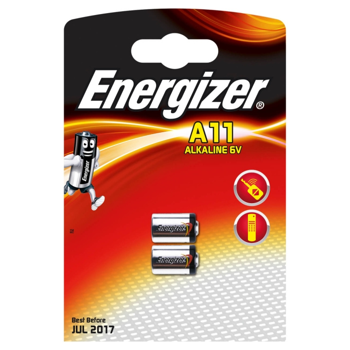 ENERGIZER Paristo A11/E11A Alkaline 2-pack ryhmässä KODINELEKTRONIIKKA / Paristot & Laturit / Akut / Muut @ TP E-commerce Nordic AB (C01583)