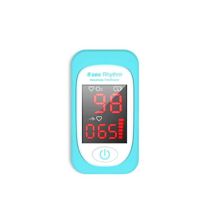Taurus Oximeter Fingertup Pulse White ryhmässä KAUNEUS JA TERVEYS / Terveydenhoito / Pulssioksimetrit @ TP E-commerce Nordic AB (C01779)