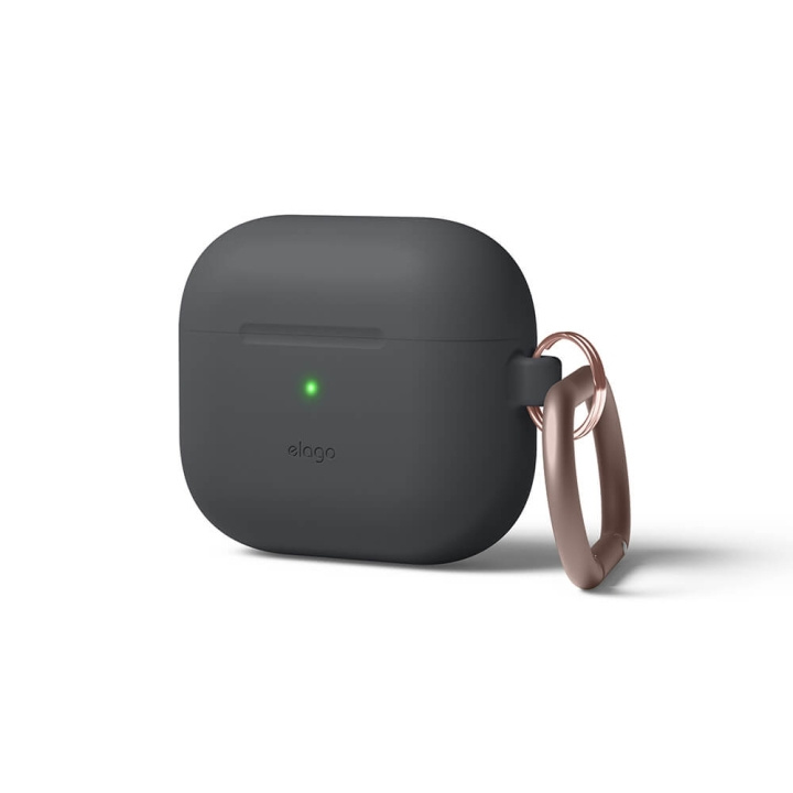 Elago AirPod 3 Hang Silicon Case Dark Grey ryhmässä KODINELEKTRONIIKKA / Ääni & Kuva / Kuulokkeet & Tarvikkeet / Tarvikkeet @ TP E-commerce Nordic AB (C01819)