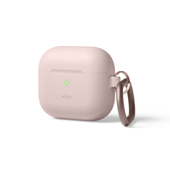 ELAGO AirPod 3 Hang Silicon Case Sand Pink ryhmässä KODINELEKTRONIIKKA / Ääni & Kuva / Kuulokkeet & Tarvikkeet / Tarvikkeet @ TP E-commerce Nordic AB (C01821)