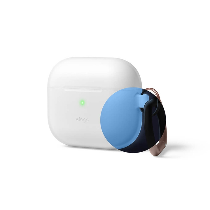 Elago AirPod 3 Hang Silicon Case Nightglow Blue ryhmässä KODINELEKTRONIIKKA / Ääni & Kuva / Kuulokkeet & Tarvikkeet / Tarvikkeet @ TP E-commerce Nordic AB (C01822)
