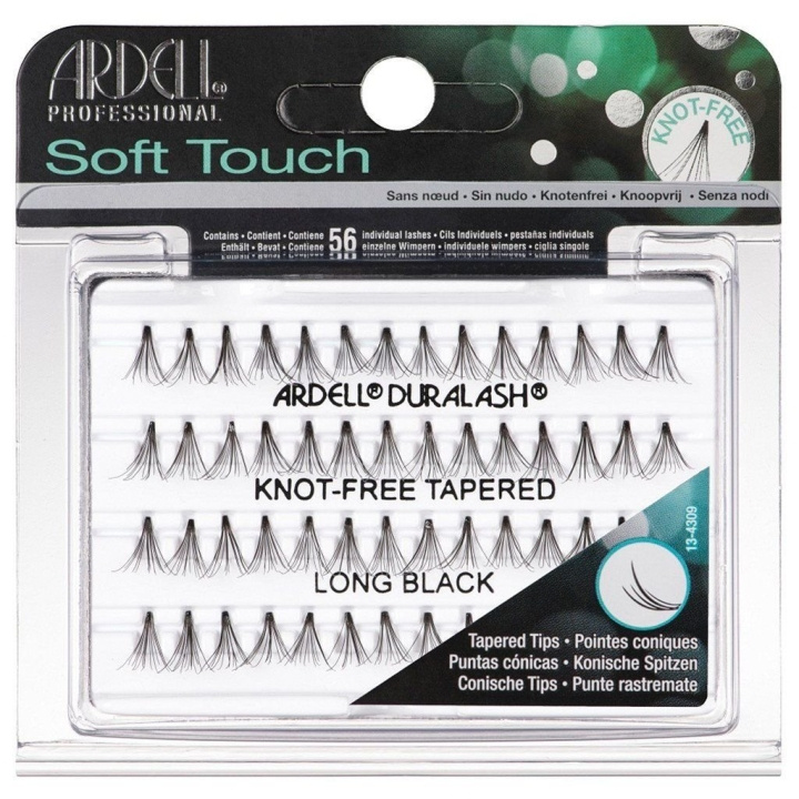 Ardell Soft Touch Individual Knot-Free Tapered Long Black ryhmässä KAUNEUS JA TERVEYS / Meikit / Silmät ja kulmat / Irtoripset @ TP E-commerce Nordic AB (C01970)