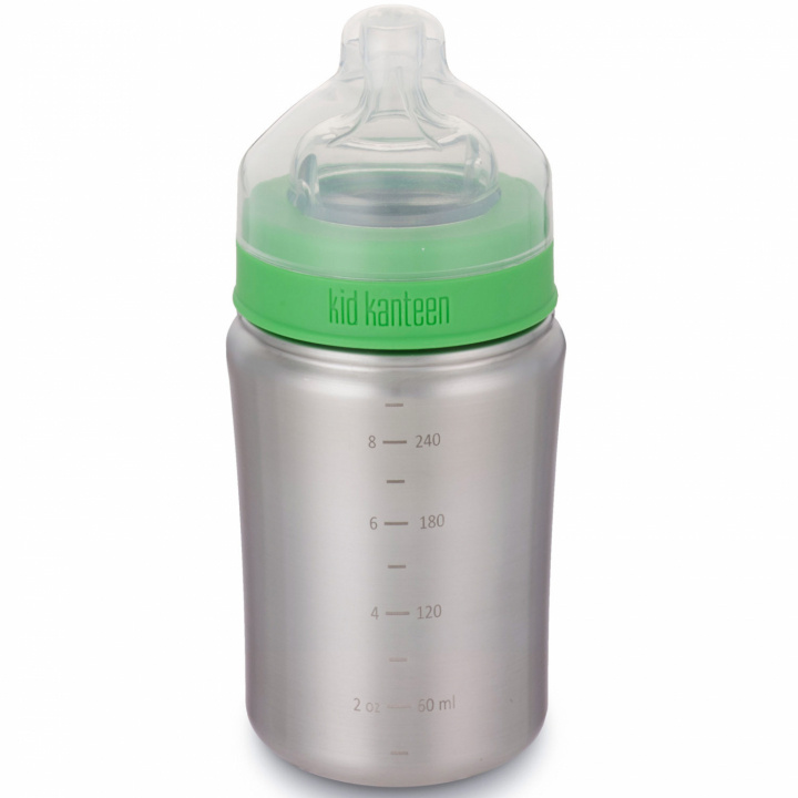 Klean Kanteen Baby Bottle 266ml Brushed Stainless ryhmässä LELUT, TUOTTEET LAPSILLE JA VAUVOILLE / Syö ja juo / Tuttipullot & Tarvikkeet @ TP E-commerce Nordic AB (C02376)