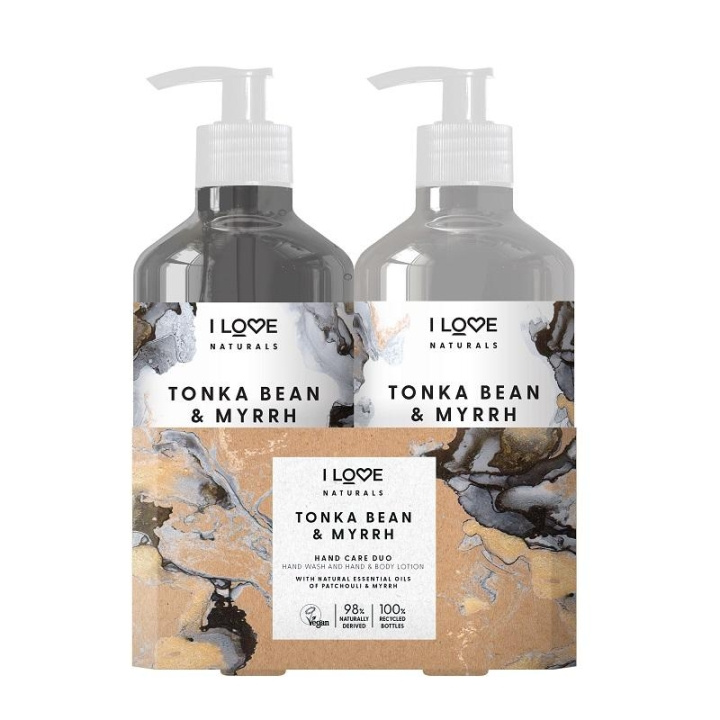 Giftset I Love Naturals Hand Care Duo Tonka Bean & Myrrh ryhmässä KAUNEUS JA TERVEYS / Manikyyri/Pedikyyri / Käsirasva @ TP E-commerce Nordic AB (C02781)