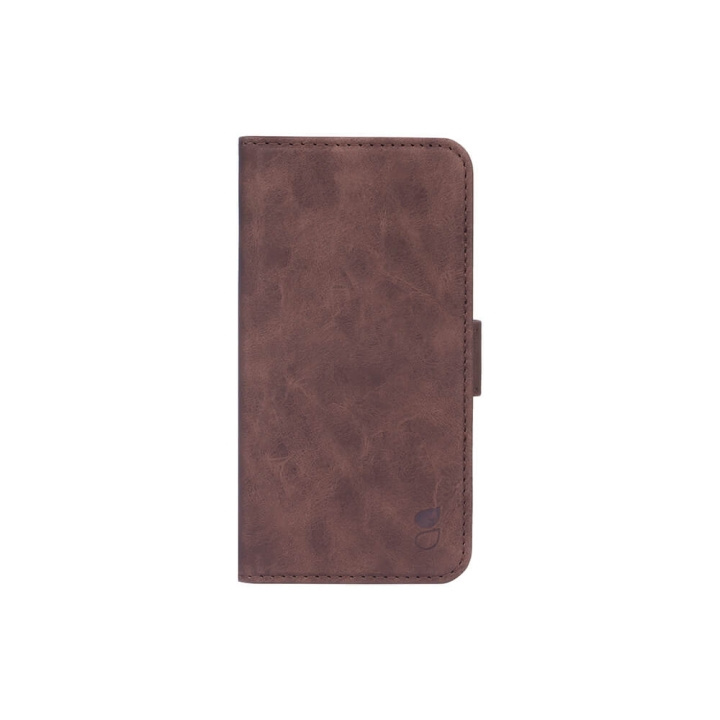 Gear Mobile Wallet Brown Nubuck PU iPhone 12 / 12 Pro ryhmässä ÄLYPUHELIMET JA TABLETIT / Puhelimen suojakotelo / Apple / iPhone 12 / Kotelo @ TP E-commerce Nordic AB (C02799)