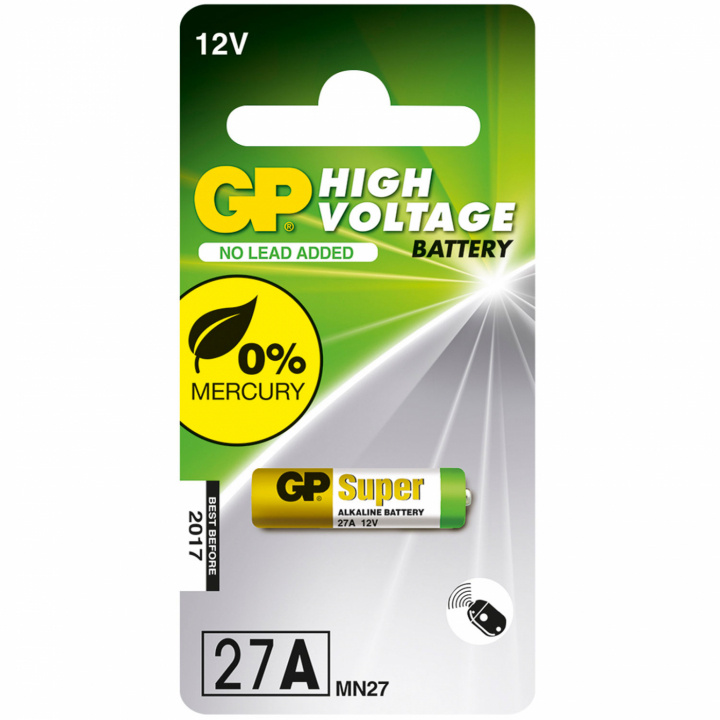 GP 27A / 37AF / MN27 12V 1-pack 1-pack ryhmässä KODINELEKTRONIIKKA / Paristot & Laturit / Akut / Muut @ TP E-commerce Nordic AB (C02827)