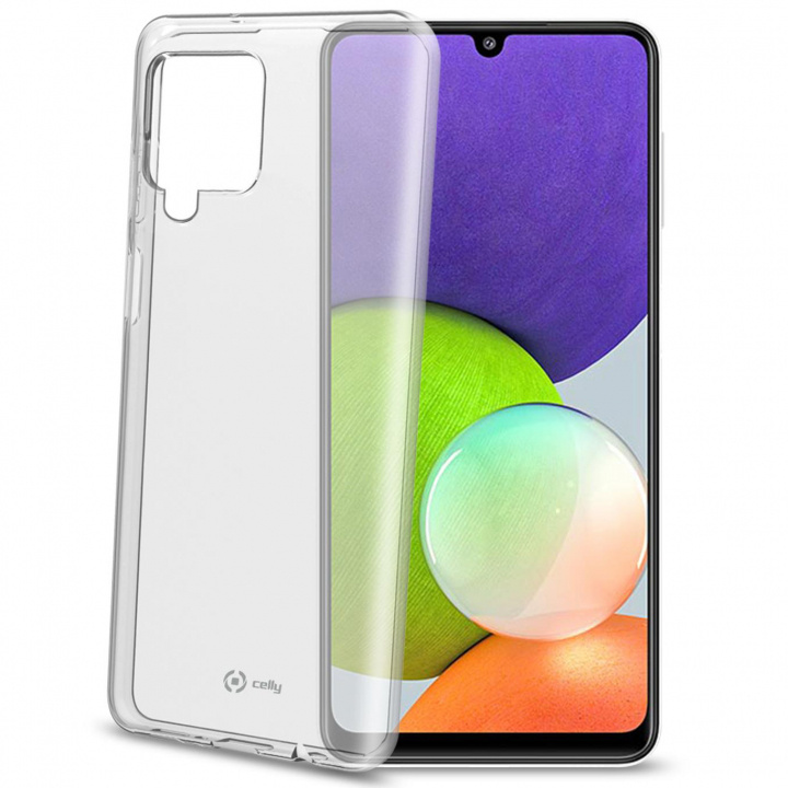 Celly Gelskin TPU Cover Galaxy A22 4G, Transparent ryhmässä ÄLYPUHELIMET JA TABLETIT / Puhelimen suojakotelo / Samsung @ TP E-commerce Nordic AB (C02914)