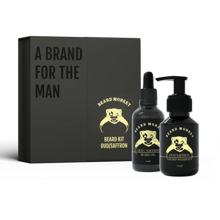 Giftset Beard Monkey Beard Kit Oud/Saffron 2021 ryhmässä KAUNEUS JA TERVEYS / Hiukset &Stailaus / Parran hoito / Partaöljy @ TP E-commerce Nordic AB (C03126)