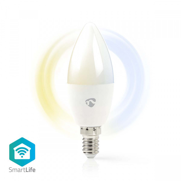 Nedis SmartLife LED-Lamppu | Wi-Fi | E14 | 470 lm | 4.9 W | Lämpimästä kylmään valkoiseen | 2700 - 6500 K | Android™ / IOS | Kynttilä | 1 kpl ryhmässä KOTI, TALOUS JA PUUTARHA / Älykodit / Älykäs valaistus @ TP E-commerce Nordic AB (C03305)