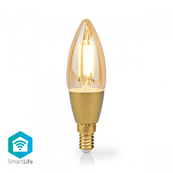 Nedis SmartLife LED Filamenttilamppu | Wi-Fi | E14 | 470 lm | 4.9 W | Lämmin Valkoinen | 1800 - 3000 K | Lasi | Android™ / IOS | Kynttilä | 1 kpl ryhmässä KOTI, TALOUS JA PUUTARHA / Älykodit / Älykäs valaistus @ TP E-commerce Nordic AB (C03310)