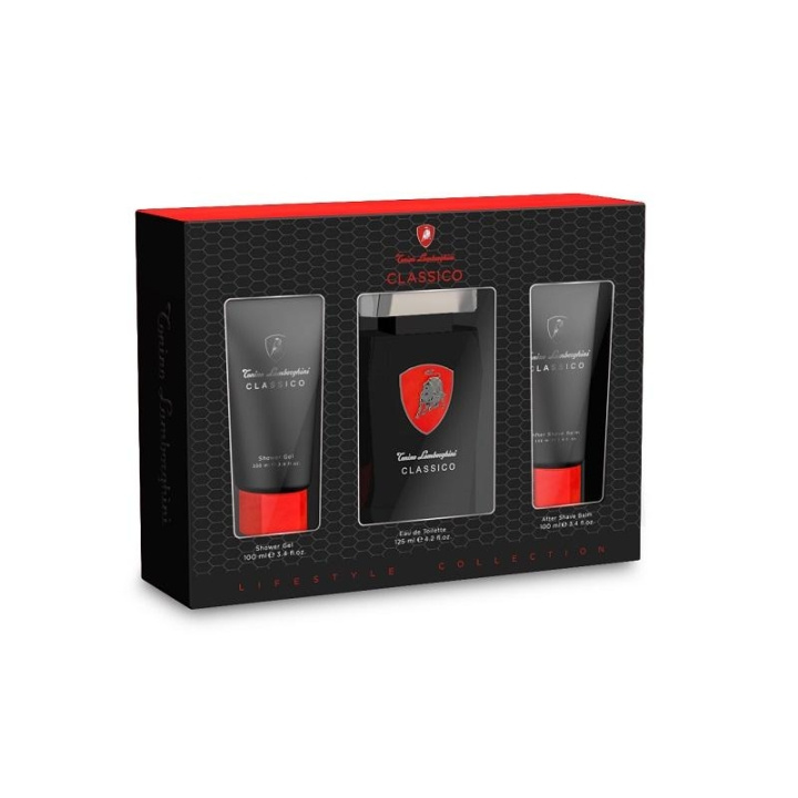 Giftset Lamborghini Classico Edt 125ml + Shower Gel 100ml + Aftershave Balm 100ml ryhmässä KAUNEUS JA TERVEYS / Lahjapakkaukset / Miesten lahjapakkaukset @ TP E-commerce Nordic AB (C03354)