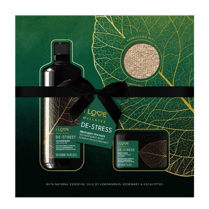 Giftset I Love Wellness De-stress Indulgent Spa Pack ryhmässä KAUNEUS JA TERVEYS / Lahjapakkaukset / Naisten lahjapakkaukset @ TP E-commerce Nordic AB (C03358)