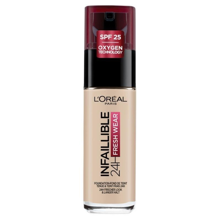 LOreal Paris Infallible 24H Fresh Wear 015 Porcelain 30ml ryhmässä KAUNEUS JA TERVEYS / Meikit / Meikit Kasvot / Meikkivoide @ TP E-commerce Nordic AB (C03536)