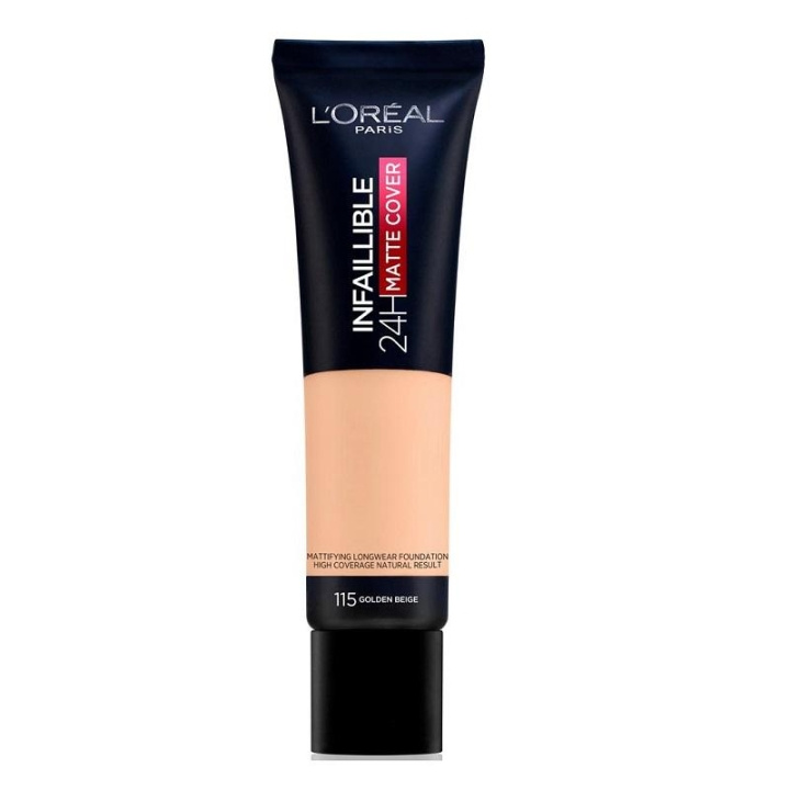 Loreal Infallible 24H Matte Foundation 115 Golden Beige 35ml ryhmässä KAUNEUS JA TERVEYS / Meikit / Meikit Kasvot / Meikkivoide @ TP E-commerce Nordic AB (C03537)