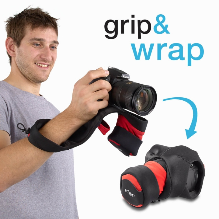 MYMIGGO MIGGO Kamerahihna Grip & Wrap DSLR Black Red MW GW-SLR BR 70 ryhmässä KODINELEKTRONIIKKA / Valokuvat & Videot / Valokuvauslaitteet / Kameralaukut @ TP E-commerce Nordic AB (C03629)