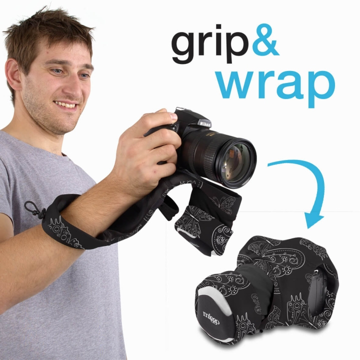 MYMIGGO MIGGO Kamerahihna Grip & Wrap DSLR Ryl Wings MW GW-SLR RW 70 ryhmässä KODINELEKTRONIIKKA / Valokuvat & Videot / Valokuvauslaitteet / Kameralaukut @ TP E-commerce Nordic AB (C03631)