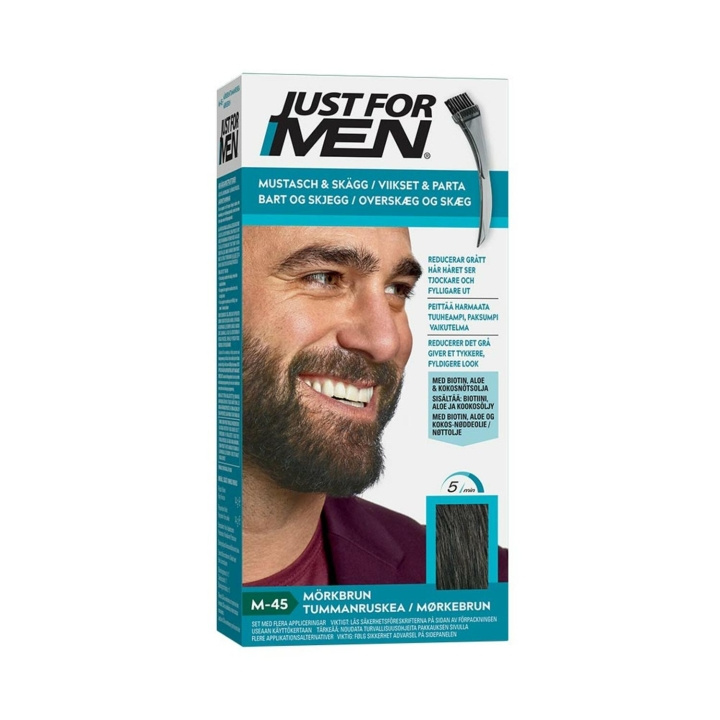 Just For Men Moustache & Beard - Dark Brown M45 ryhmässä KAUNEUS JA TERVEYS / Hiukset &Stailaus / Parran hoito / Partavärjäys @ TP E-commerce Nordic AB (C03657)