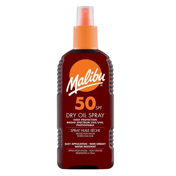 Malibu Dry Oil Spray SPF50 200ml ryhmässä KAUNEUS JA TERVEYS / Ihonhoito / Rusketus / Aurinkosuoja @ TP E-commerce Nordic AB (C03720)