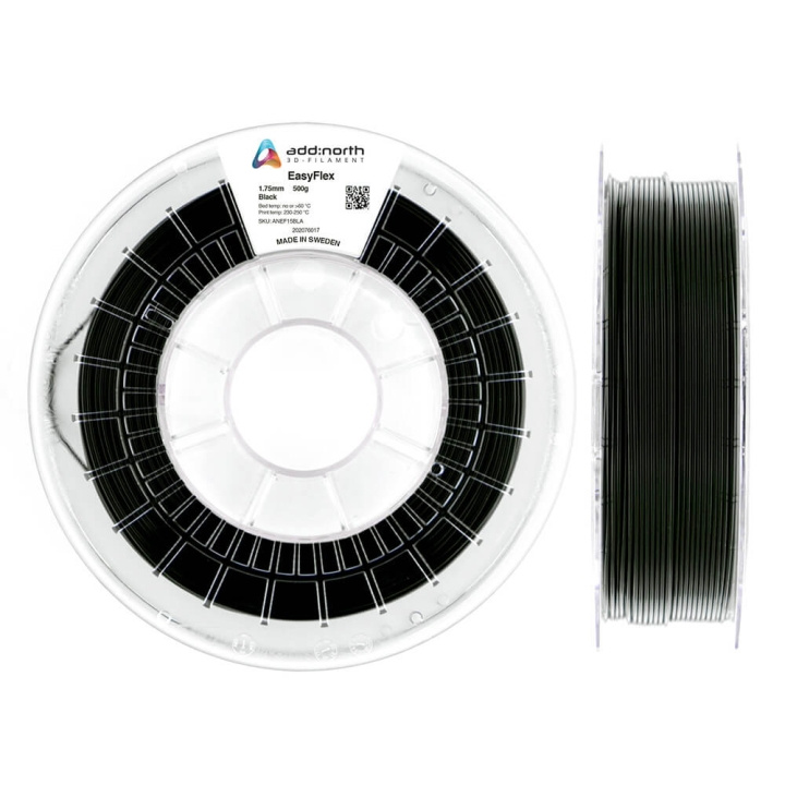 ADDNORTH EasyFlex 1.75mm 500g BLACK ryhmässä TIETOKOONET & TARVIKKEET / Tulostimet & Tarvikkeet / Tulostimet / 3D-tulostin & Tarvikkeet / Tillbehör @ TP E-commerce Nordic AB (C03748)