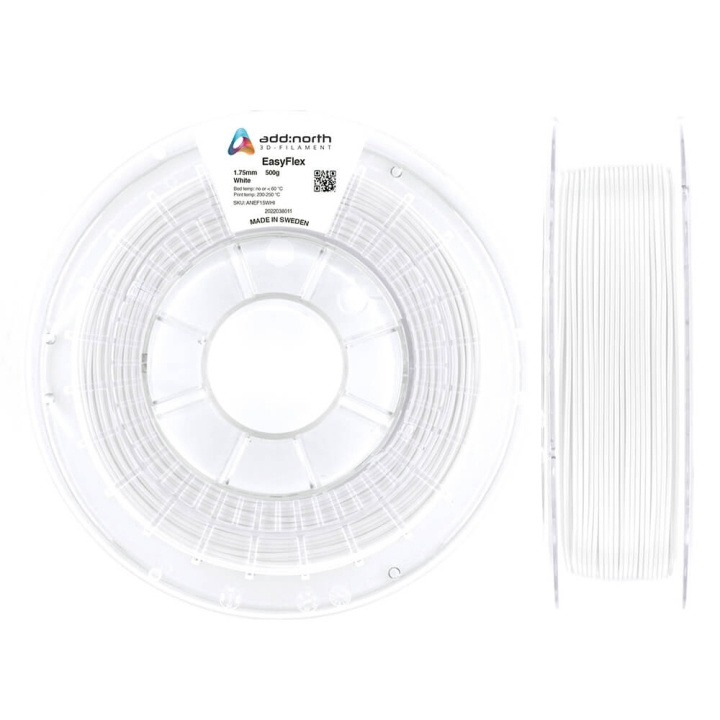 ADDNORTH EasyFlex 500g White ryhmässä TIETOKOONET & TARVIKKEET / Tulostimet & Tarvikkeet / Tulostimet / 3D-tulostin & Tarvikkeet / Tillbehör @ TP E-commerce Nordic AB (C03750)