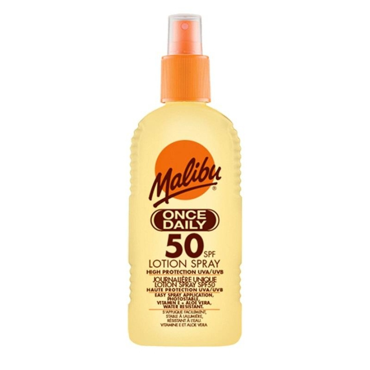 Malibu Once Daily Lotion Spray SPF50 200ml ryhmässä KAUNEUS JA TERVEYS / Ihonhoito / Rusketus / Aurinkosuoja @ TP E-commerce Nordic AB (C03790)