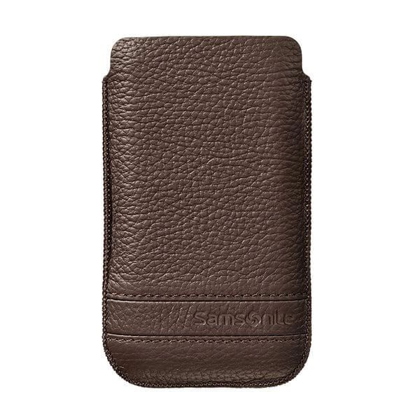 SAMSONITE Mobile Bag Classic Leather Small Brown ryhmässä ÄLYPUHELIMET JA TABLETIT / Puhelimen suojakotelo / Universal Suoja / Kotelo @ TP E-commerce Nordic AB (C03851)