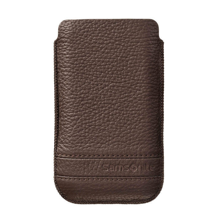 SAMSONITE Mobile Bag Classic Leather XL Brown ryhmässä ÄLYPUHELIMET JA TABLETIT / Puhelimen suojakotelo / Universal Suoja / Kotelo @ TP E-commerce Nordic AB (C03859)