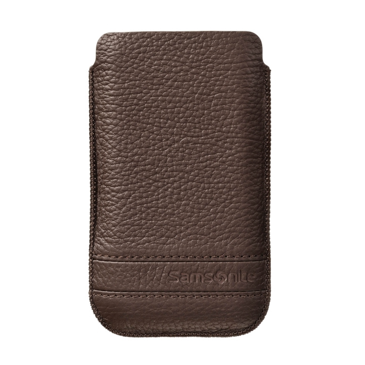 Samsonite Mobile Bag Classic Leather XL Brown ryhmässä ÄLYPUHELIMET JA TABLETIT / Puhelimen suojakotelo / Universal Suoja / Kotelo @ TP E-commerce Nordic AB (C03859)
